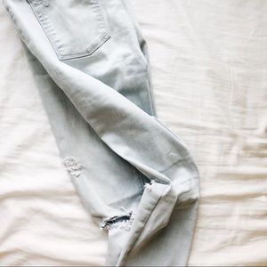 high rise light wash ripped skinny jeans | pacsun